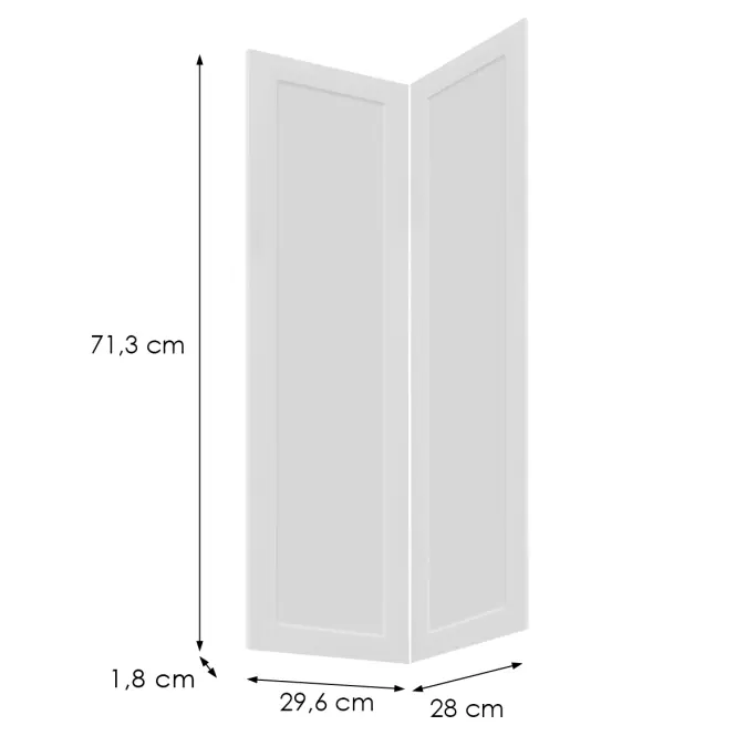 Előlap szekrény Luxeo F15-G60N2(72) keret white,2