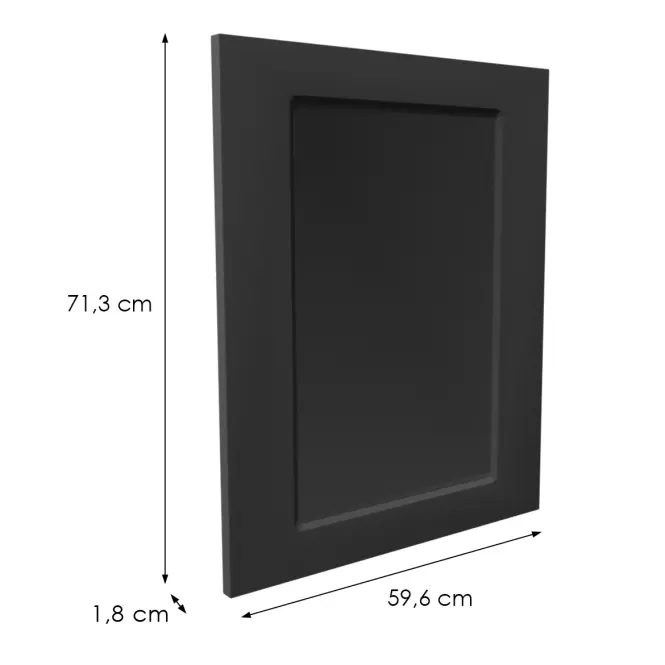 Előlap szekrény Luxeo F15-G60(72) keret black,2