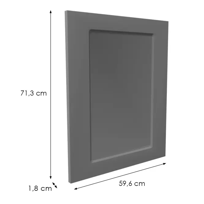 Előlap szekrény Luxeo F15-G60(72) keret dark grey