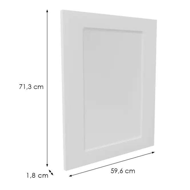 Előlap szekrény Luxeo F15-G60(72) keret white