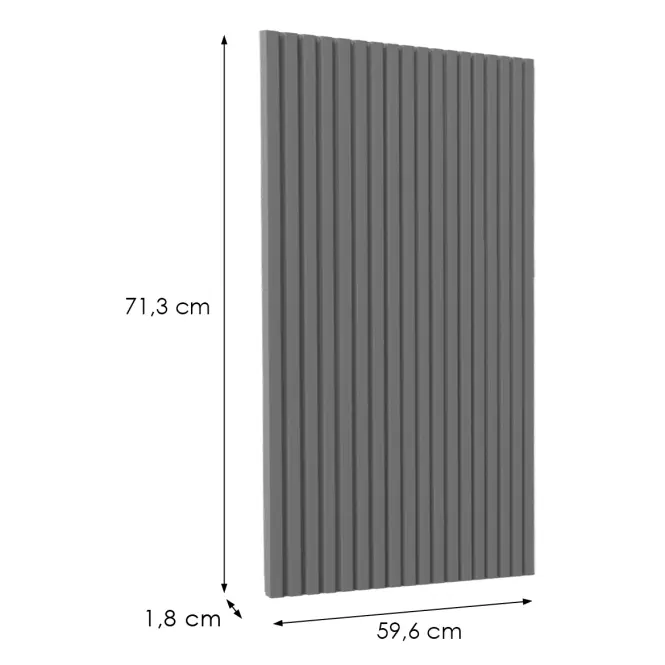 Előlap szekrény Luxeo F14-G60(72) ryfla dark grey