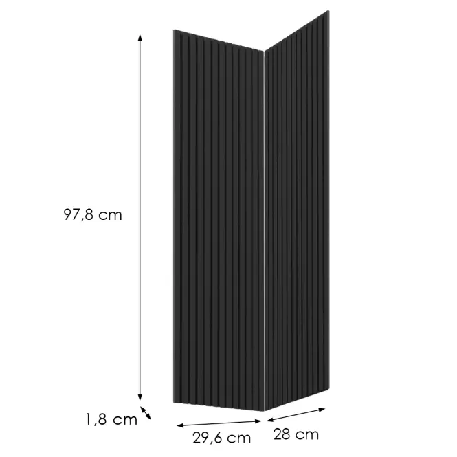 Előlap szekrény Luxeo F14-G60N2(100) ryfla black,2