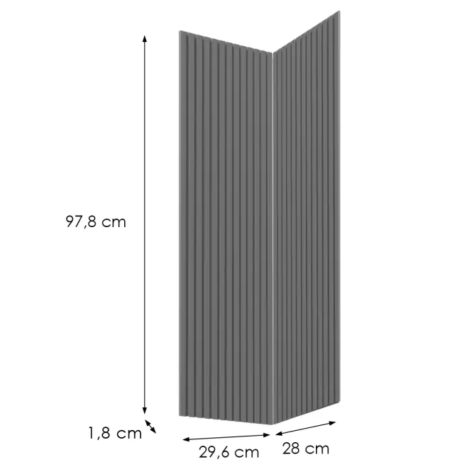 Előlap szekrény Luxeo F14-G60N2(100) ryfla dark grey,2