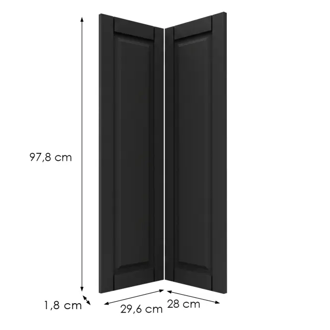 Előlap szekrény Luxeo F13-G60N2(100) hampton black,2