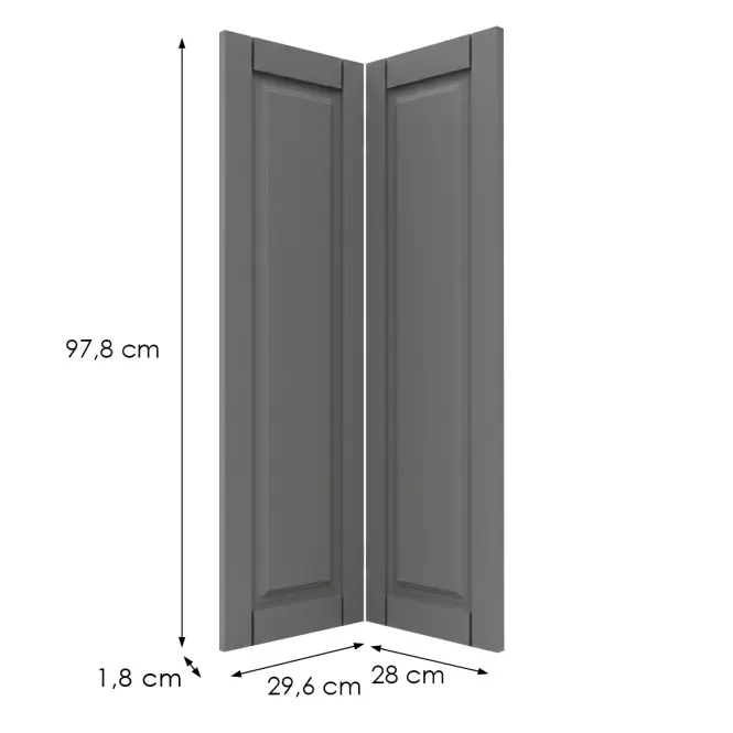 Előlap szekrény Luxeo F13-G60N2(100) hampton dark grey,2