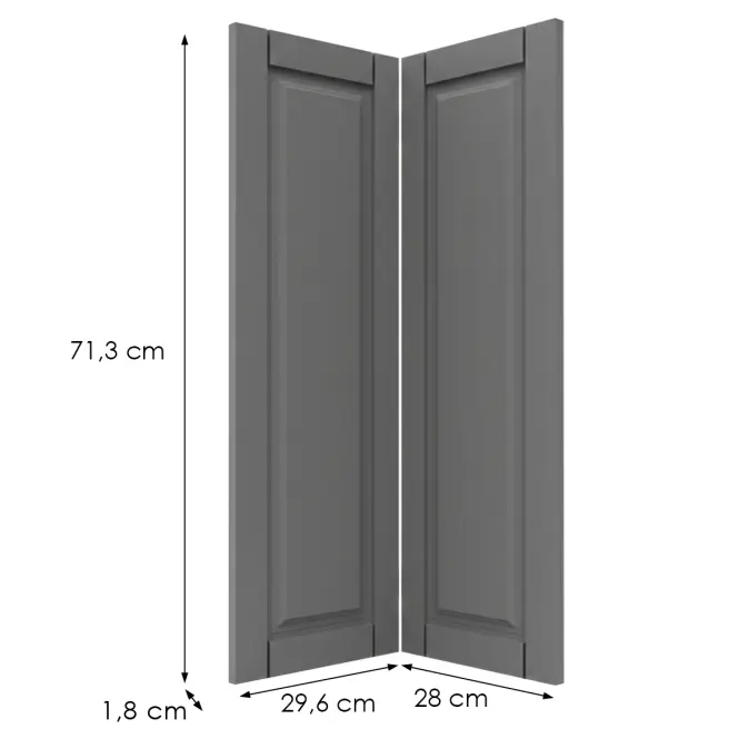 Előlap szekrény Luxeo F13-G60N2(72) hampton dark grey,2