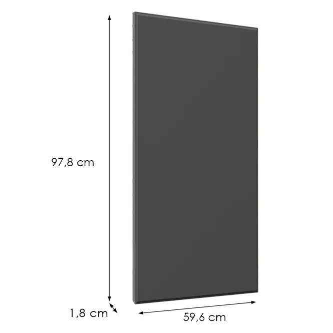 Előlap szekrény Luxeo F16-G60(100) vékony keret dark grey,2