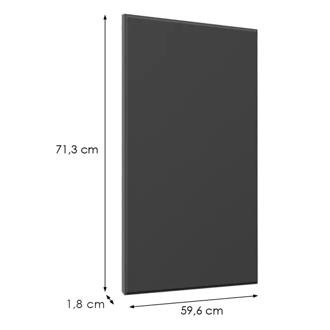 Előlap szekrény Luxeo F16-G60(72) vékony keret dark grey