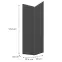 Előlap szekrény Luxeo F16-G60N2(100) vékony keret dark grey,2