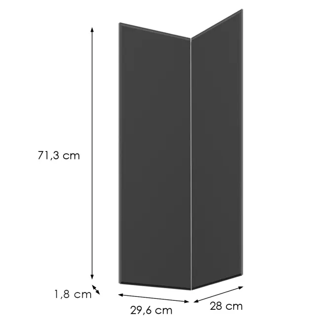 Előlap szekrény Luxeo F16-G60N2(72) vékony keret dark grey,2