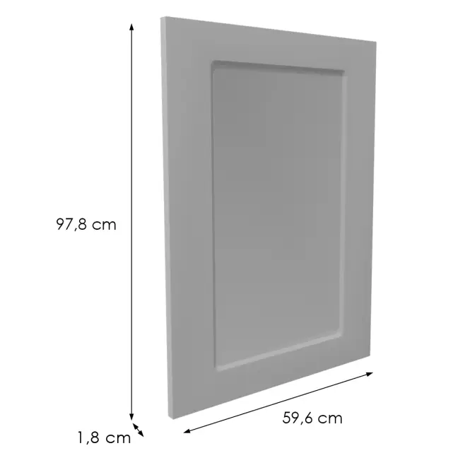 Előlap szekrény Luxeo F15-G60(100) keret grey,2