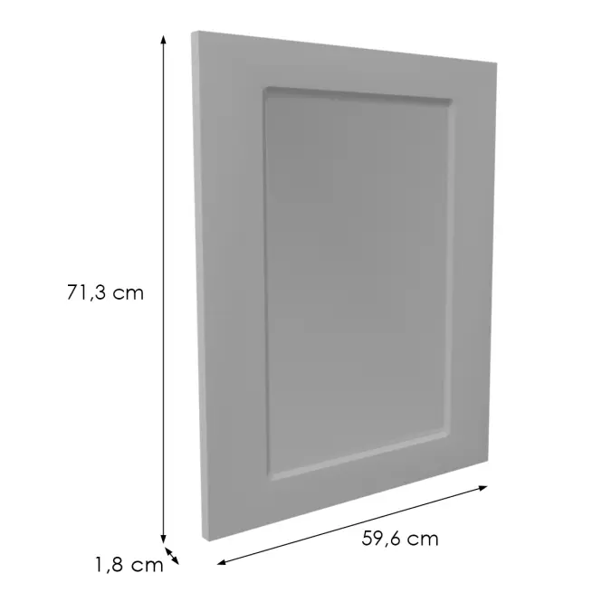 Előlap szekrény Luxeo F15-G60(72) keret grey,2