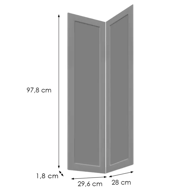 Előlap szekrény Luxeo F15-G60N2(100) keret grey,2