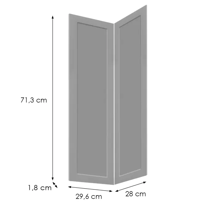 Előlap szekrény Luxeo F15-G60N2(72) keret grey,2