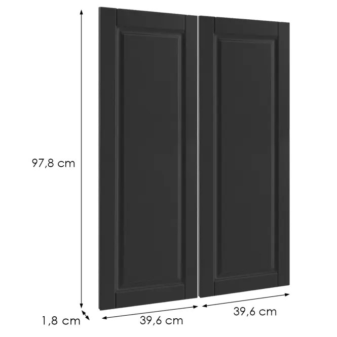 Előlap szekrény Luxeo F13-G80(100) hampton black,2