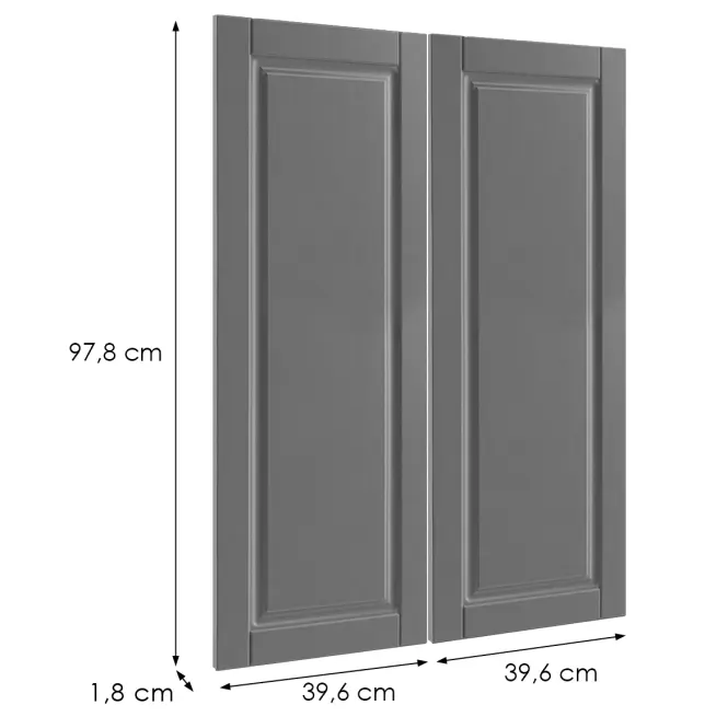 Előlap szekrény Luxeo F13-G80(100) hampton dark grey