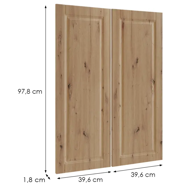 Előlap szekrény Luxeo F13-G80(100) hampton tölgy,2