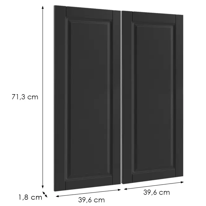 Előlap szekrény Luxeo F13-G80(72) hampton black,2