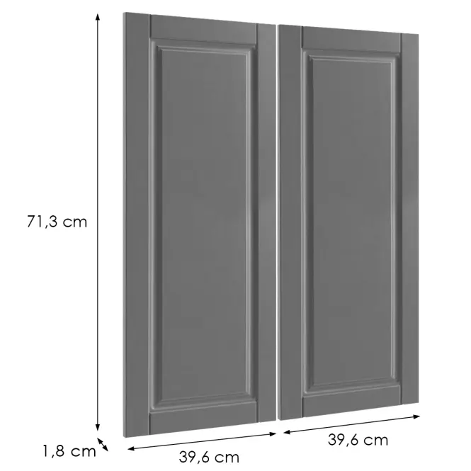 Előlap szekrény Luxeo F13-G80(72) hampton dark grey,2