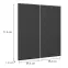 Előlap szekrény Luxeo F16-G80(72) vékony keret dark grey,2