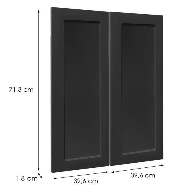 Előlap szekrény Luxeo F15-G80(72) keret black,2
