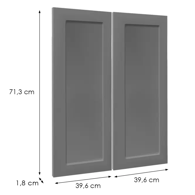 Előlap szekrény Luxeo F15-G80(72) keret dark grey,2