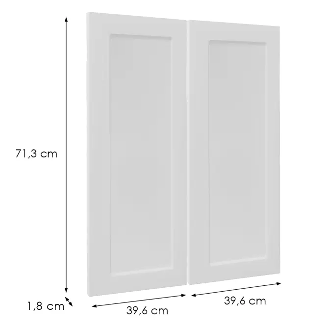 Előlap szekrény Luxeo F15-G80(72) keret white,2