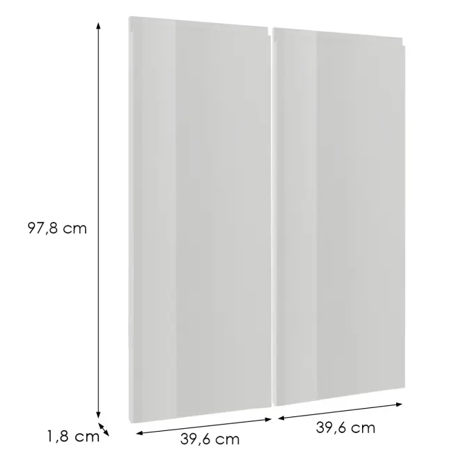 Előlap szekrény Luxeo F02-G80(100) white lak