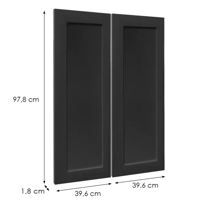 Előlap szekrény Luxeo F15-G80(100) keret black