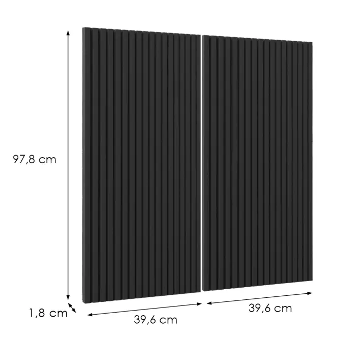 Előlap szekrény Luxeo F14-G80(100) ryfla black