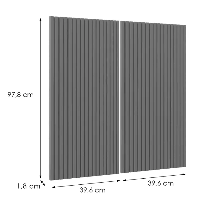 Előlap szekrény Luxeo F14-G80(100) ryfla dark grey