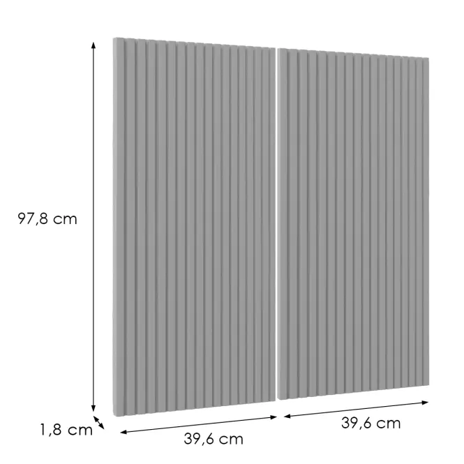 Előlap szekrény Luxeo F14-G80(100) ryfla grey,2