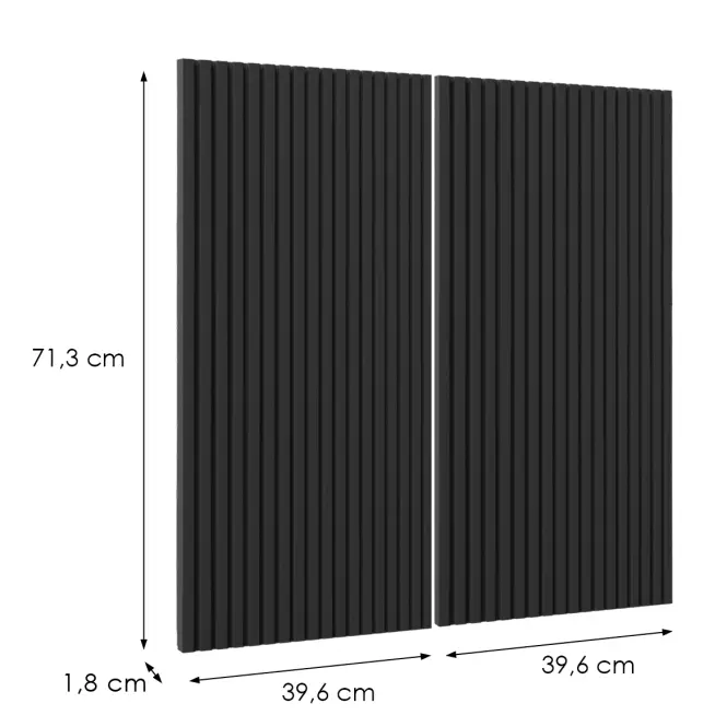 Előlap szekrény Luxeo F14-G80(72) ryfla black