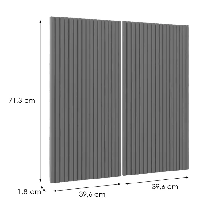 Előlap szekrény Luxeo F14-G80(72) ryfla dark grey