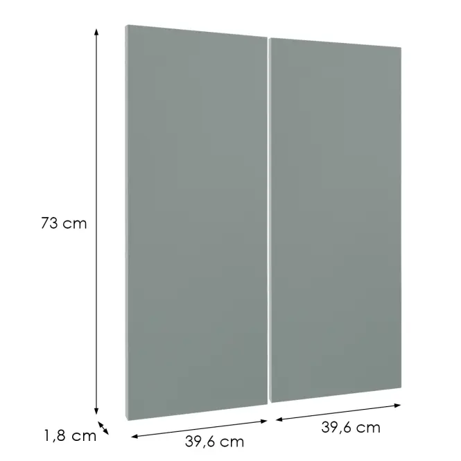 Előlap szekrény Luxeo F08-G80(72) green,2