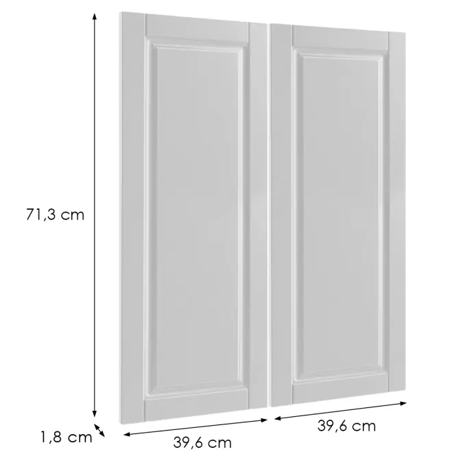 Előlap szekrény Luxeo F13-G80(72) hampton white,2