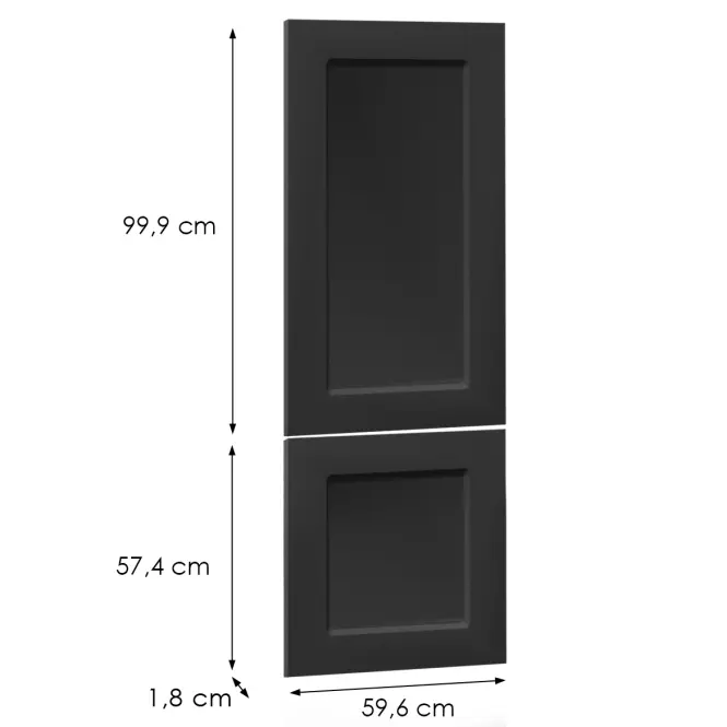 Előlap szekrény Luxeo F15-N60N keret black,2