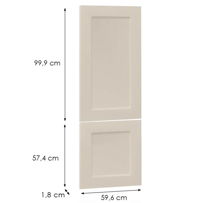 Előlap szekrény Luxeo F15-N60N keret kasmír
