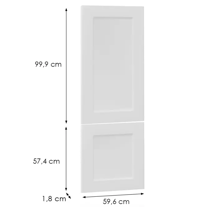 Előlap szekrény Luxeo F15-N60N keret white,2