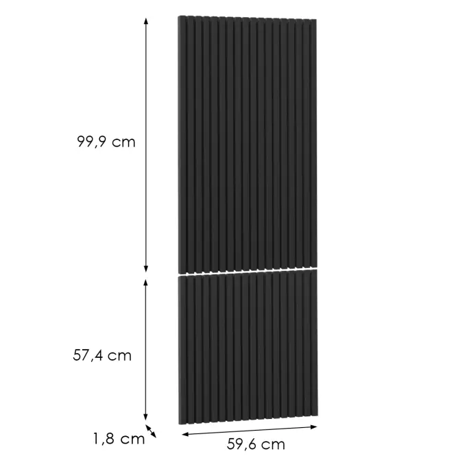 Előlap szekrény Luxeo F14-N60N ryfla black,2
