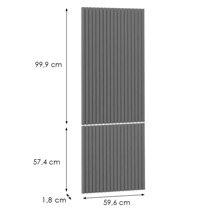 Előlap szekrény Luxeo F14-N60N ryfla dark grey