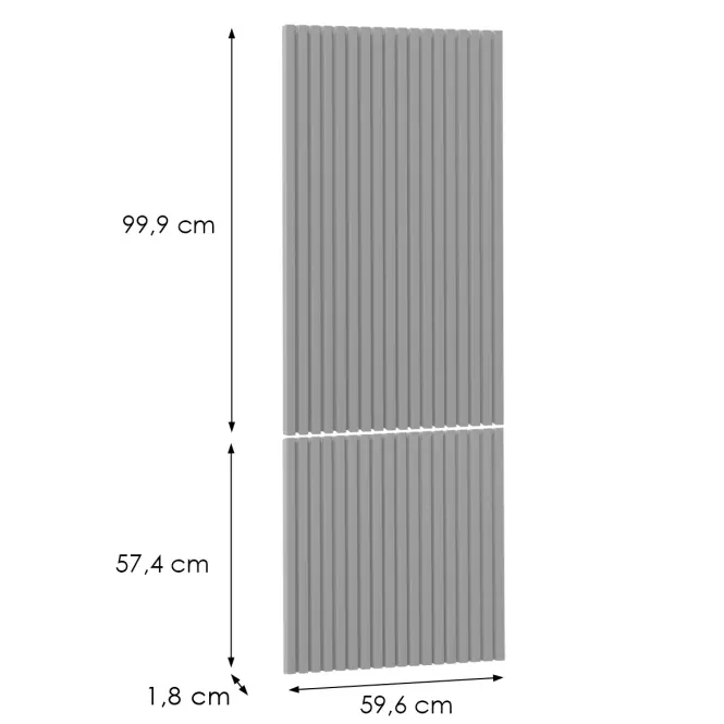 Előlap szekrény Luxeo F14-N60N ryfla grey,2