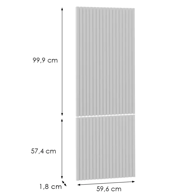 Előlap szekrény Luxeo F14-N60N ryfla white,2