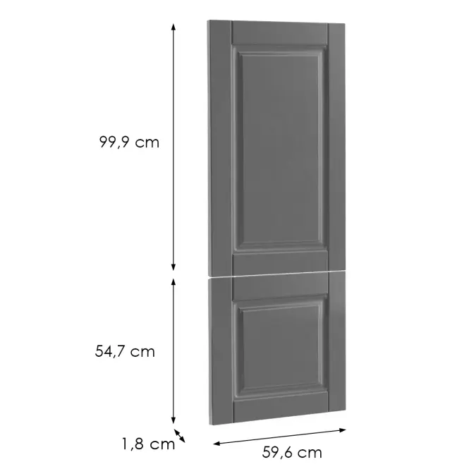 Előlap szekrény Luxeo F13-N60N hampton dark grey,2