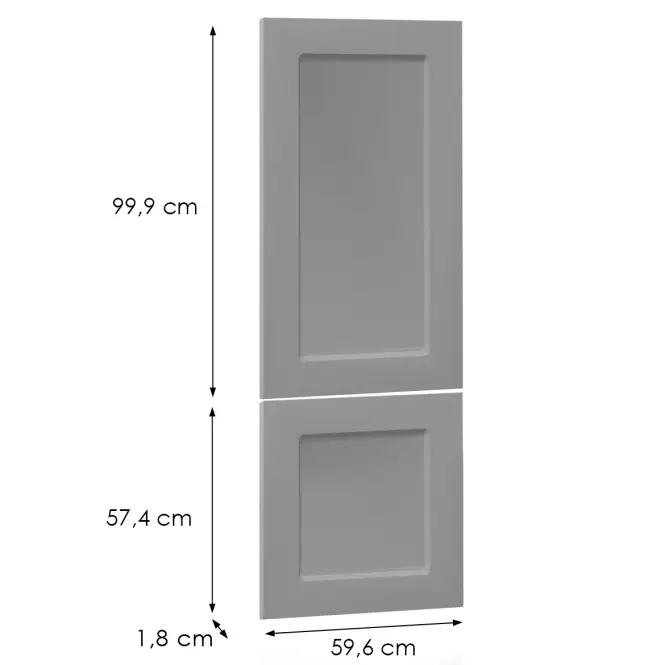 Előlap szekrény Luxeo F15-N60N keret grey