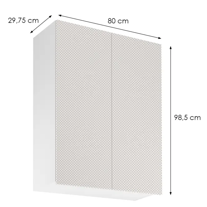 Korpusz Luxeo K04-G80(100) white,2