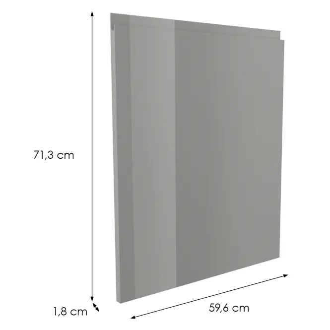 Előlap szekrény Luxeo F02-D100N grey lak,2