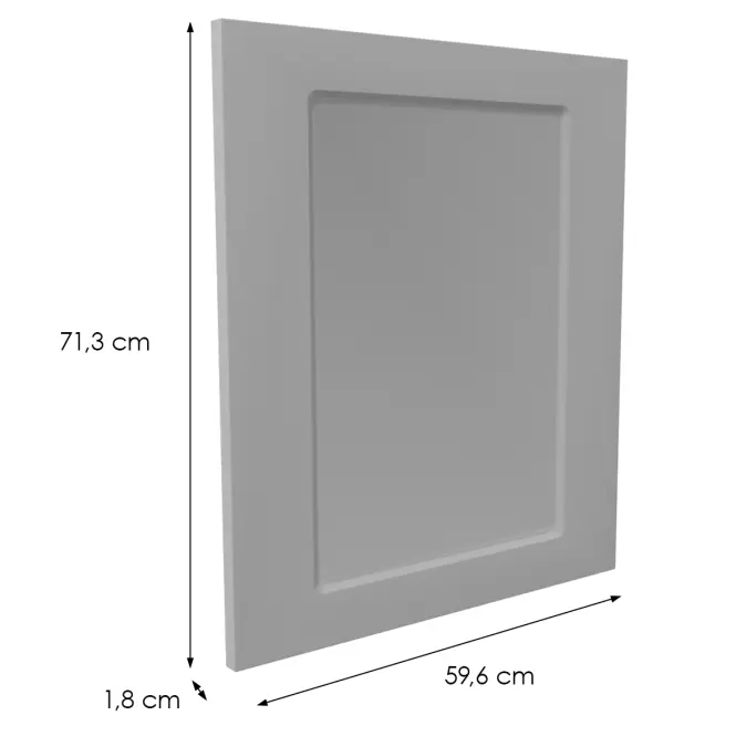 Előlap szekrény Luxeo F15-D100N keret grey,2
