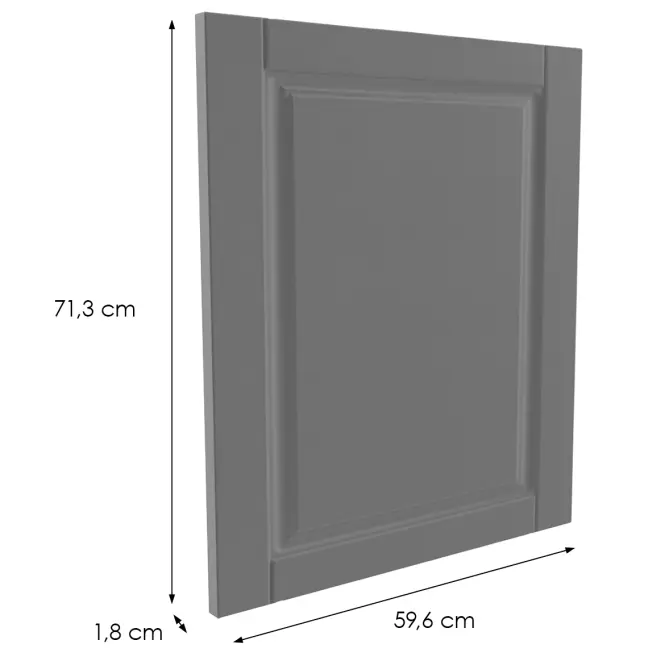 Előlap szekrény Luxeo F13-D100N hampton dark grey,2
