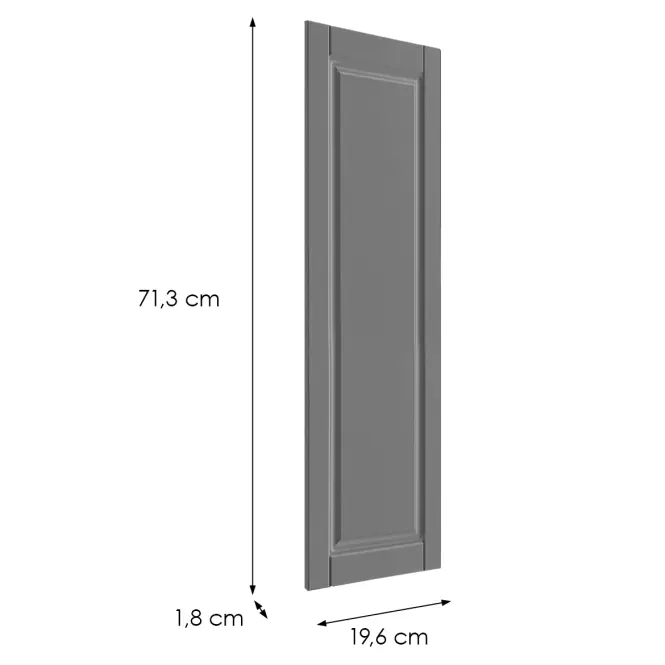 Előlap szekrény Luxeo F13-D20C hampton dark grey,2
